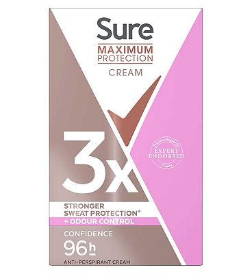 Sure Women Maximum Protection Anti-Perspirant Deodorant Cream Confidence 45ml