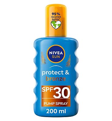 NIVEA SUN Protect & Bronze Tan Activating Sun Cream Spray SPF30 200ml
