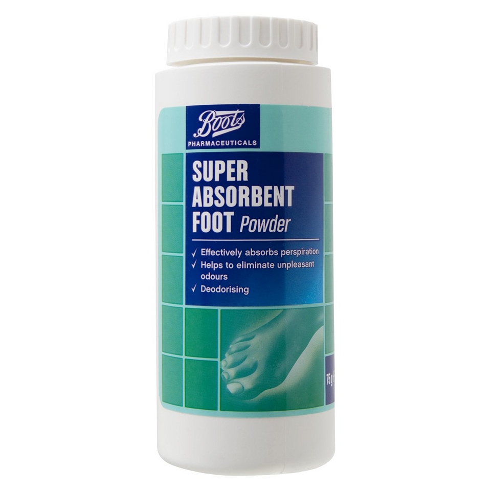 Boots Pharmaceuticals Super Absorbent Foot Powder   75g   Boots