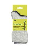 Boots Bamboo Comfort Top Socks 3 pair pack Mix Grey Size 4-7