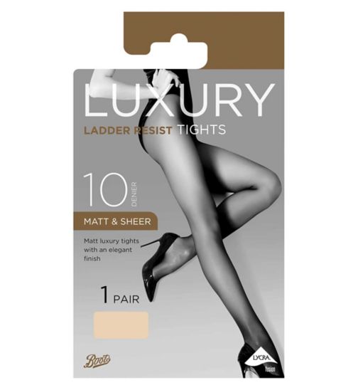 Boots Ladder Resist 10 Denier Tights 1 pair pack Nude Small