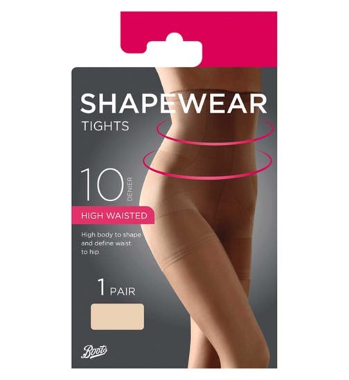 Boots 10 Denier High Bodyshaping Tights Nude Small