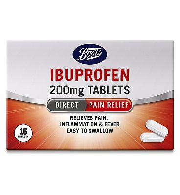 Boots Ibuprofen 200mg Tablets - 16 Tablets