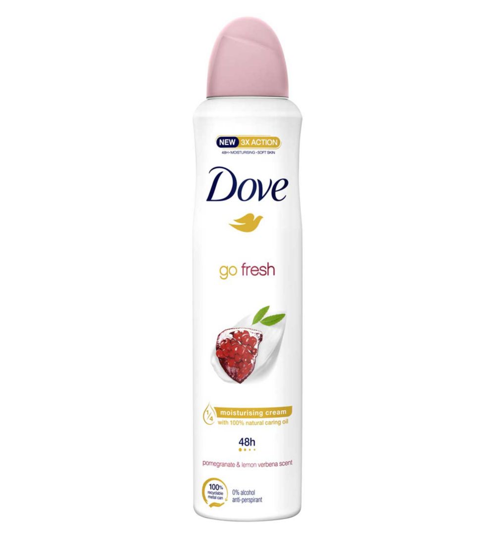 بخاخ مزيل عرق دوف النسائي جو فريش الرمان - 250 مل — SHD-0111-GO-FRESH-POMEGRANATE