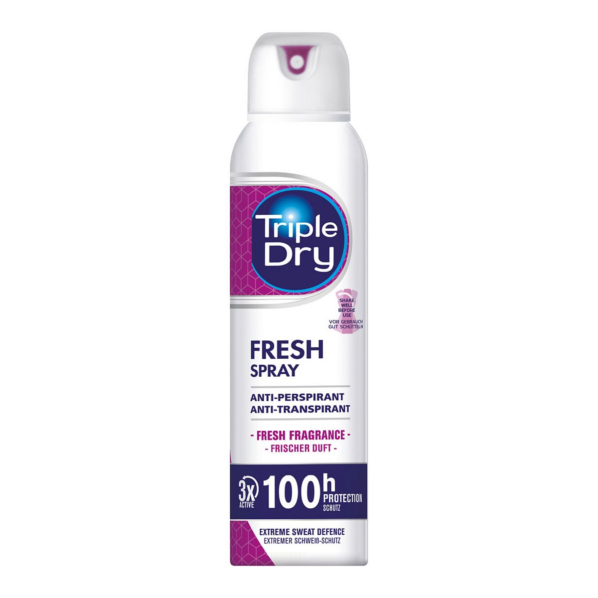 Triple Dry Fresh Fragrance Anti-Perspirant Spray 100-Hours 150Ml