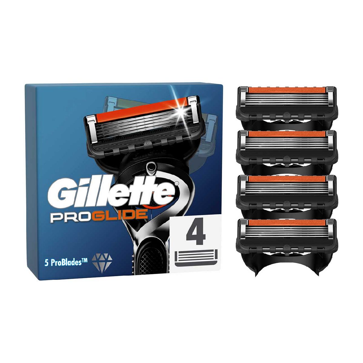 Gillette Proglide Razor Refills For Men, 4 Blade