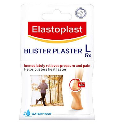 Elastoplast Large Waterproof Blister Plasters, 5 Pack