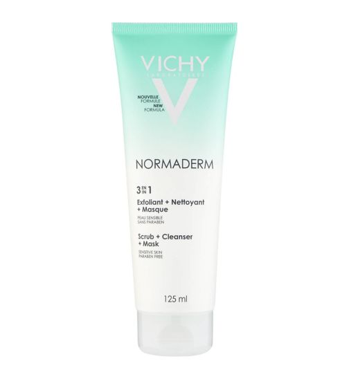 Vichy Normaderm 3-in-1 Mask Scrub Cleanser 125ml