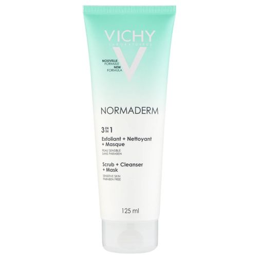 Vichy Normaderm 3-in-1 Mask Scrub Cleanser 125ml