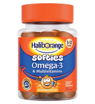 Haliborange 3-12 Years Omega-3 & Multivitamins - 30 Orange Softies