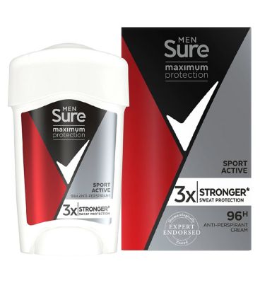 Sure Men Maximum Protection Sport Active Anti-perspirant Cream Stick for 96h protection 45ml
