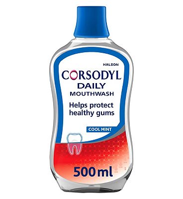 Corsodyl Daily Cool Mint Alcohol Free Mouthwash 500ml