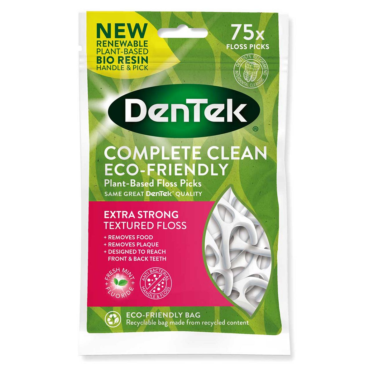 Dentek Complete Clean Y Floss Picks - 75