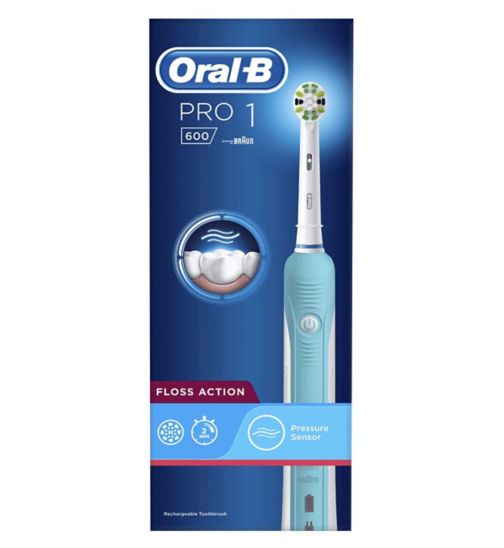 Oral B Pro 1 FlossAction Electric Toothbrush Powered by Braun, 1 Handle, 1 Toothbrush Head