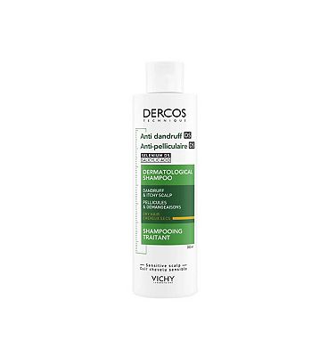 Vichy Dercos Anti-Dandruff and Anti-Itch Dermatological Shampoo for Dry Hair with Salicylic Acid, 200ml