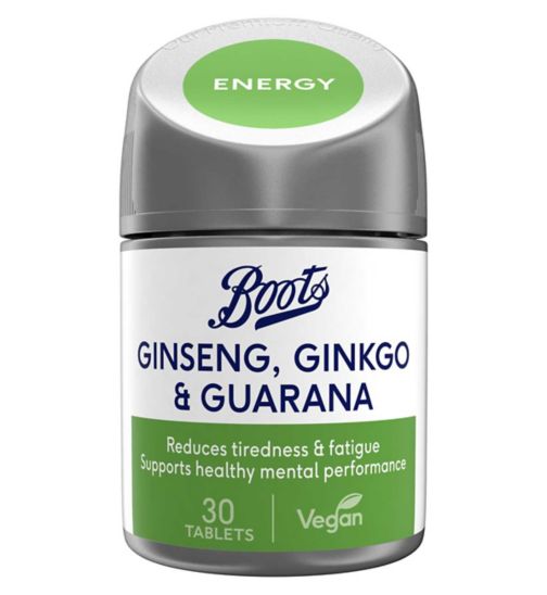 Boots Ginseng, Ginkgo & Guarana - 30 one a day tablets