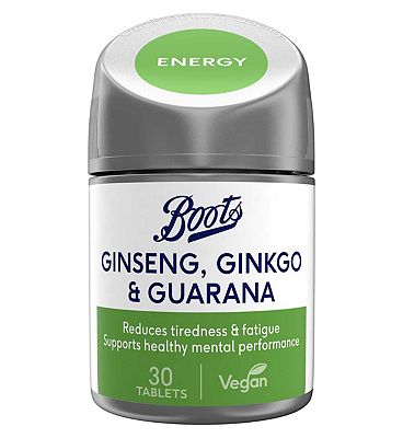 Boots Ginseng, Ginkgo & Guarana - 30 one a day tablets
