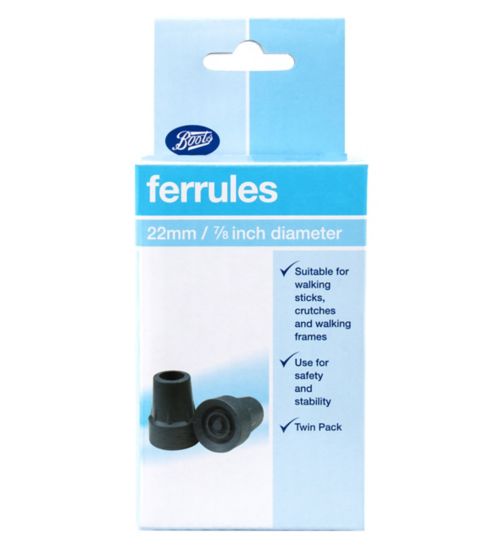Boots Pharmaceuticals Ferrules 22mm diameter Twin Pack - Grey