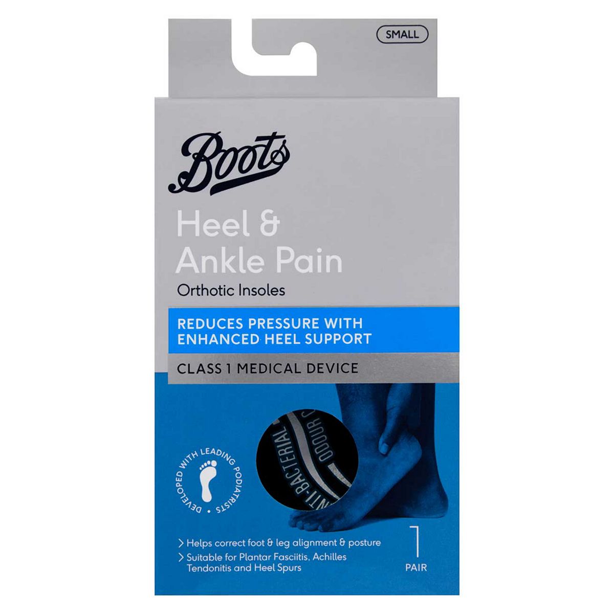 Boots Heel & Ankle Pain Insoles Only - Small