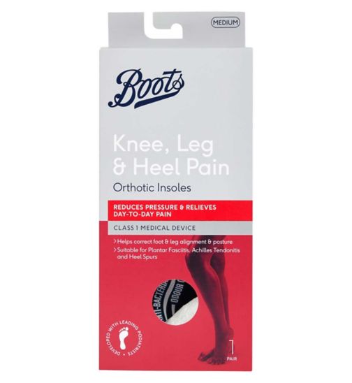 Boots Knee Leg & Heel Pain Insoles Medium