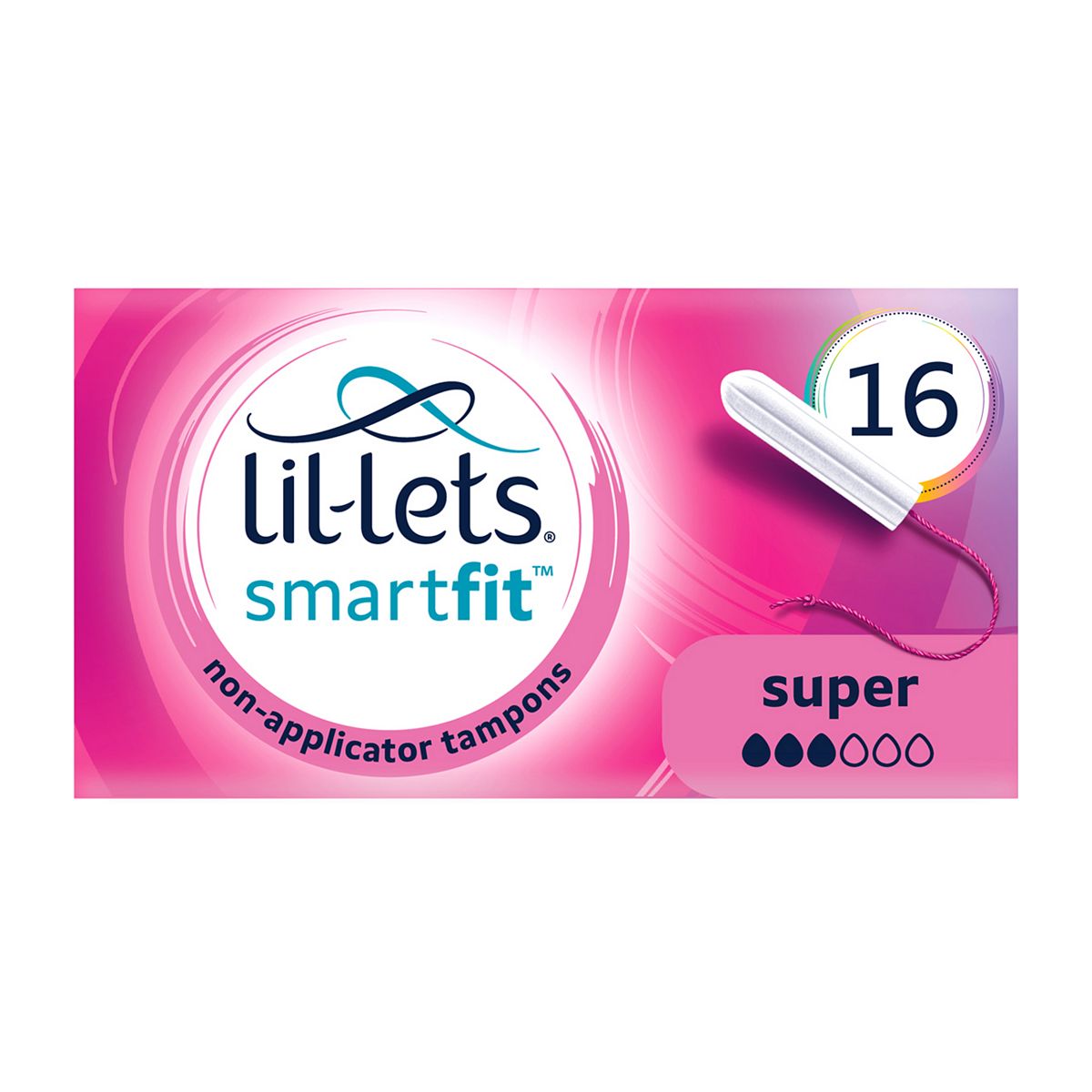 Lil-Lets Non-Applicator Tampons (Smartfit™) – Super 16 Pack