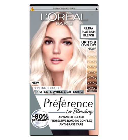 L’Oréal Paris Preference Ultra Platinum Bleach Permanent Hair Dye, Ultimate Advanced Lightening, Up to 9 Level Lift