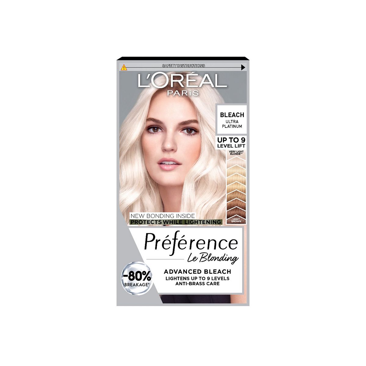 Loreal L'oreal Preference Le Blonding Ultra Platinum Bleach: Extreme Lift For A Brilliant Blonde Finish. Cream