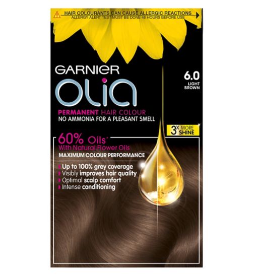 Garnier Olia 6.0 Light Brown No Ammonia Permanent Hair Dye