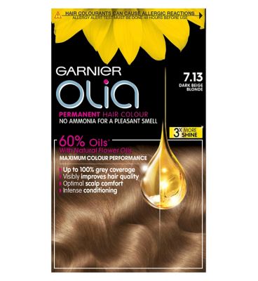 Garnier Olia 7.13 Dark Beige Blonde No Ammonia Permanent Hair Dye