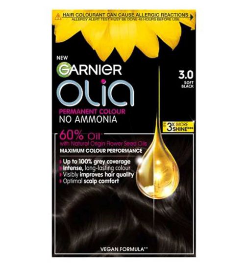 Garnier Olia Midnight 3.0 Soft Black No Ammonia Permanent Hair Dye