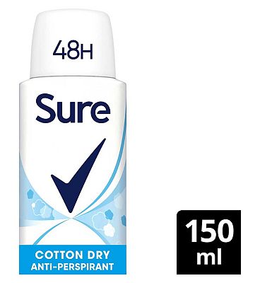 Sure Women Cotton Dry Antiperspirant Deodorant Aerosol 150ml