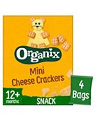 Organix Mini Organic Cheese Crackers Toddler Snack Multipack 4x20g