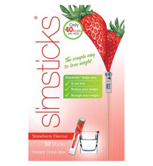 Slimsticks - 30 strawberry flavour instant drink mix's