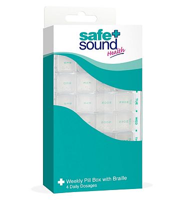 Safe & Sound Weekly Pill Box With Braille