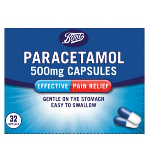 Boots Paracetamol 500mg Capsules - 32 Capsules