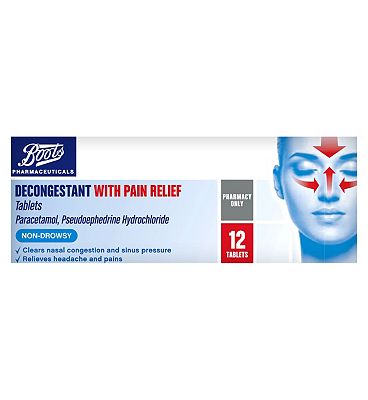 Boots Decongestant with Pain Relief - 12 Tablets