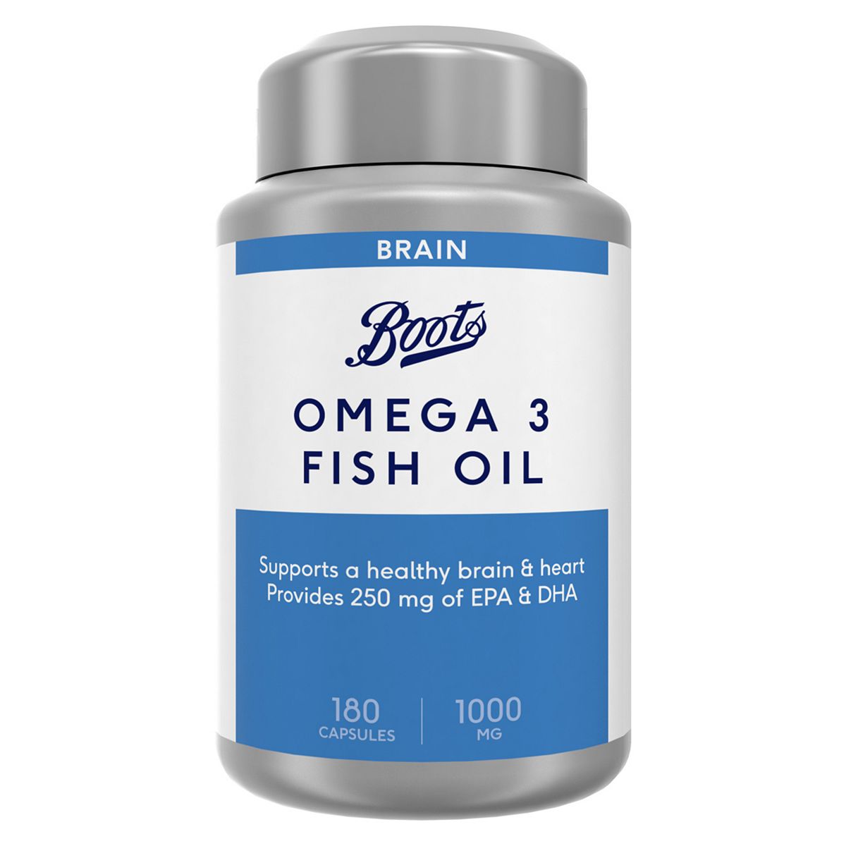   Omega 3 Fish Oil 1000 Mg 180 Capsules (6 Month Supply)