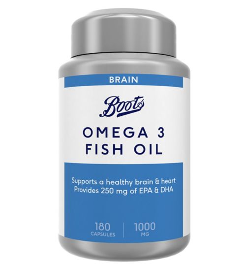 Boots Omega 3 Fish Oil 1000 mg 180 Capsules (6 month supply)
