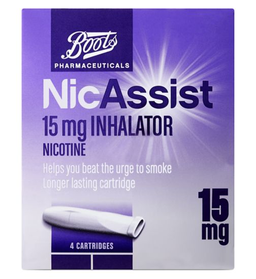 Boots NicAssist Inhalator 15mg 4 cartridges