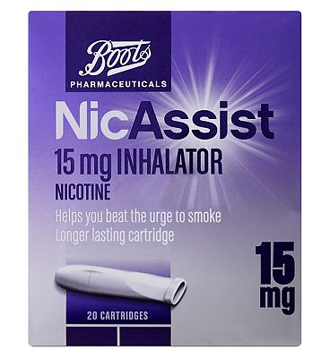 Boots NicAssist Inhalator 15mg 20 Cartridges - Boots