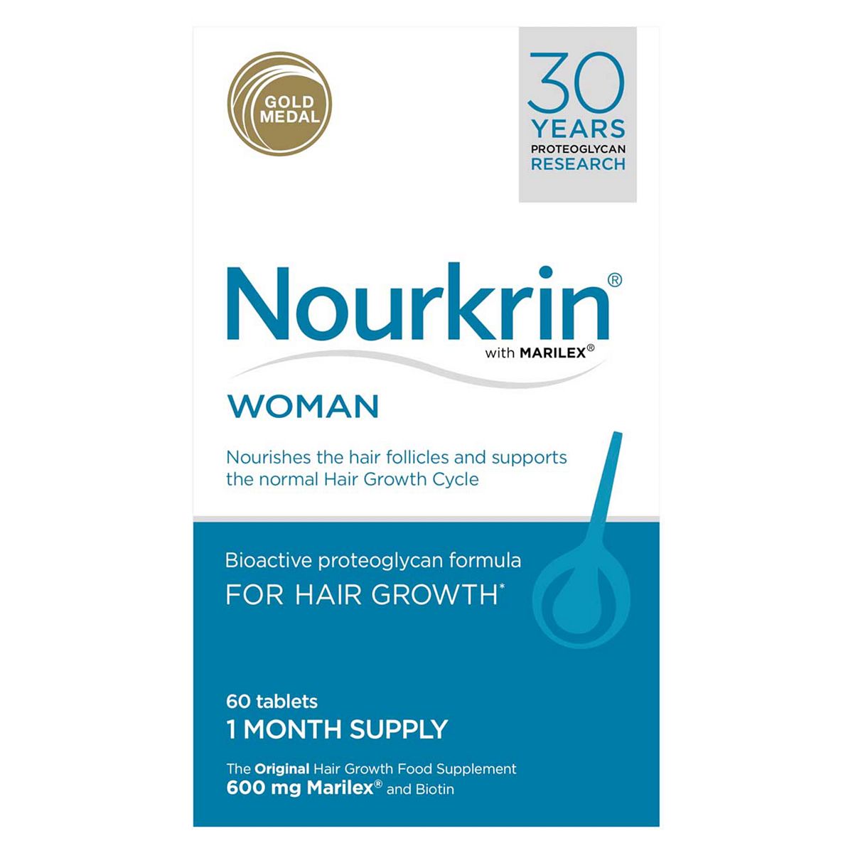 Nourkrin ® Woman For Hair Growth - 1 Month Supply (60 Tablets)