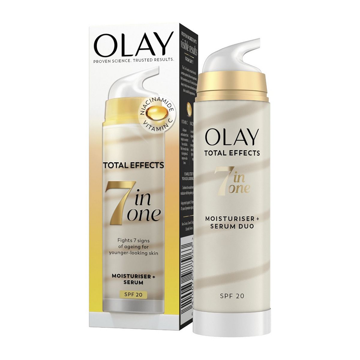 Olay Total Effects Moisturiser And Serum Duo, 40ml