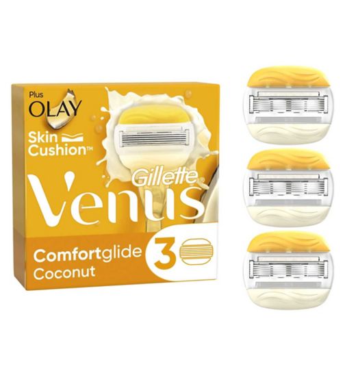 Venus Comfortglide Coconut plus Olay Razor Blades x 3