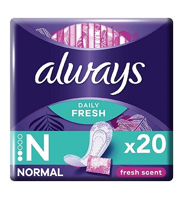 Always Dailies Pantyliners Normal Individually Wrapped With Gentle Fresh Scent 20 Liners