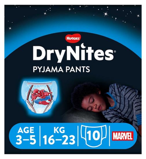 Huggies DryNites Pyjama Bed Wetting Pants Boys, 10 Pants, 3-5 Years