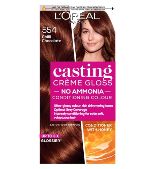 L'Oreal Paris Casting Creme Gloss Semi-Permanent Hair Dye, Brown Hair Dye 554 Chilli Choc