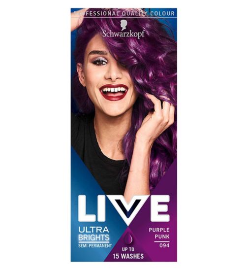 Schwarzkopf LIVE Purple Punk 094 Semi-Permanent Hair Dye - Boots