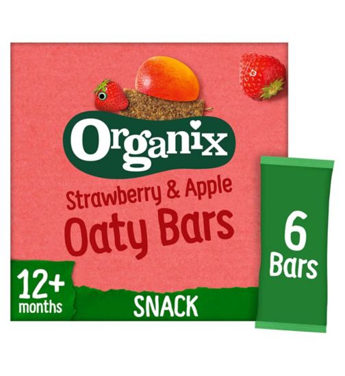 Organix Strawberry Organic Soft Oat Snack Bars Multipack 6x30g