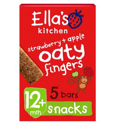 Ella's Kitchen Organic Strawberry + Apple Oaty Bar Toddler Snack 12+ Months 5x25g