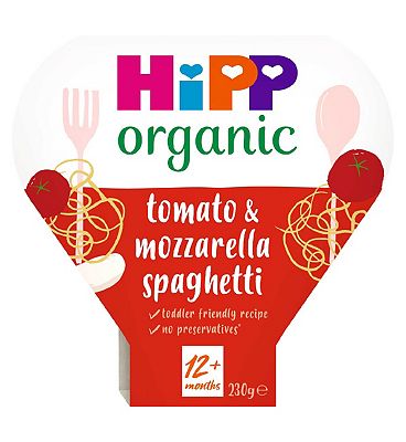 HiPP Organic Squiggly Spaghetti with Tasty Tomato & Mozzarella Sauce 1-3 Years 230g